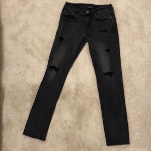 American Eagle Black Slim ripped jeans